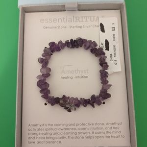 NWT Amethyst Chunk silver bracelet